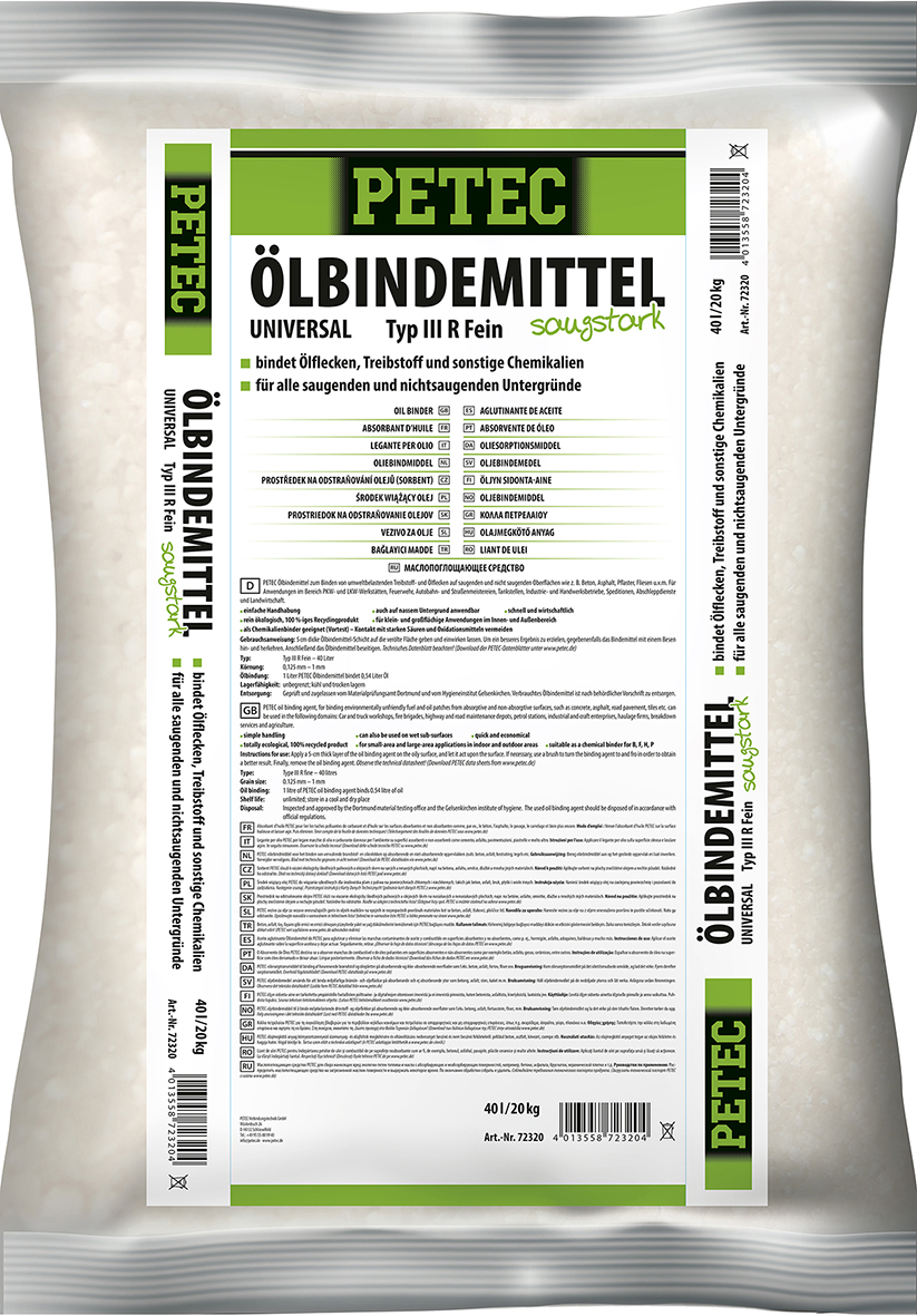 PETEC 72320 20kg Oil Binder Type III R Granulate Fine Ölbond
